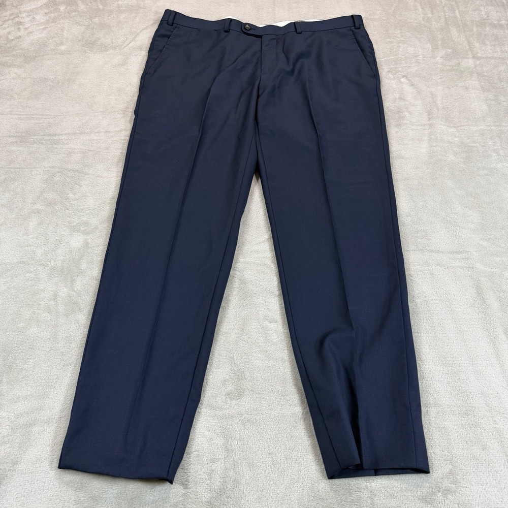 Suitsupply Brescia Mens 38x30 Navy Blue Wool Dress Pant Vitale Barberis Canonico